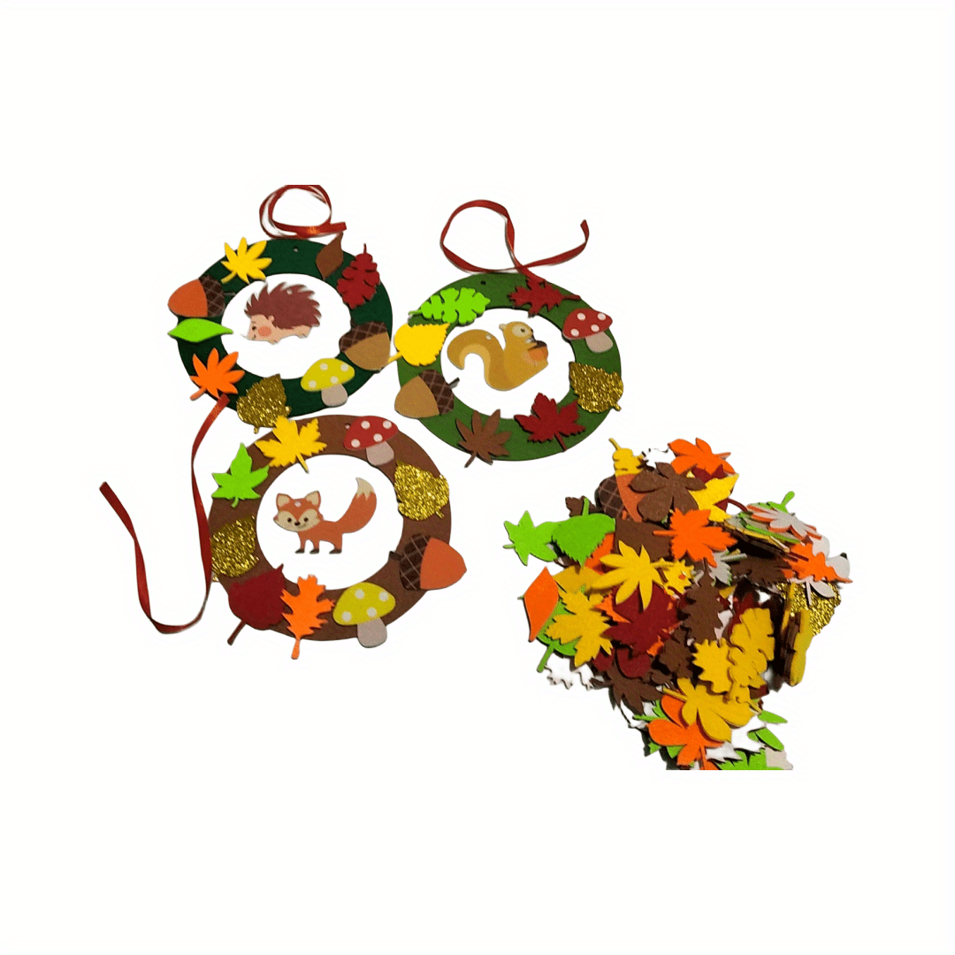 Fall Wreath Kit Kids Craft Kit Felt Craft Kit Kids Fall