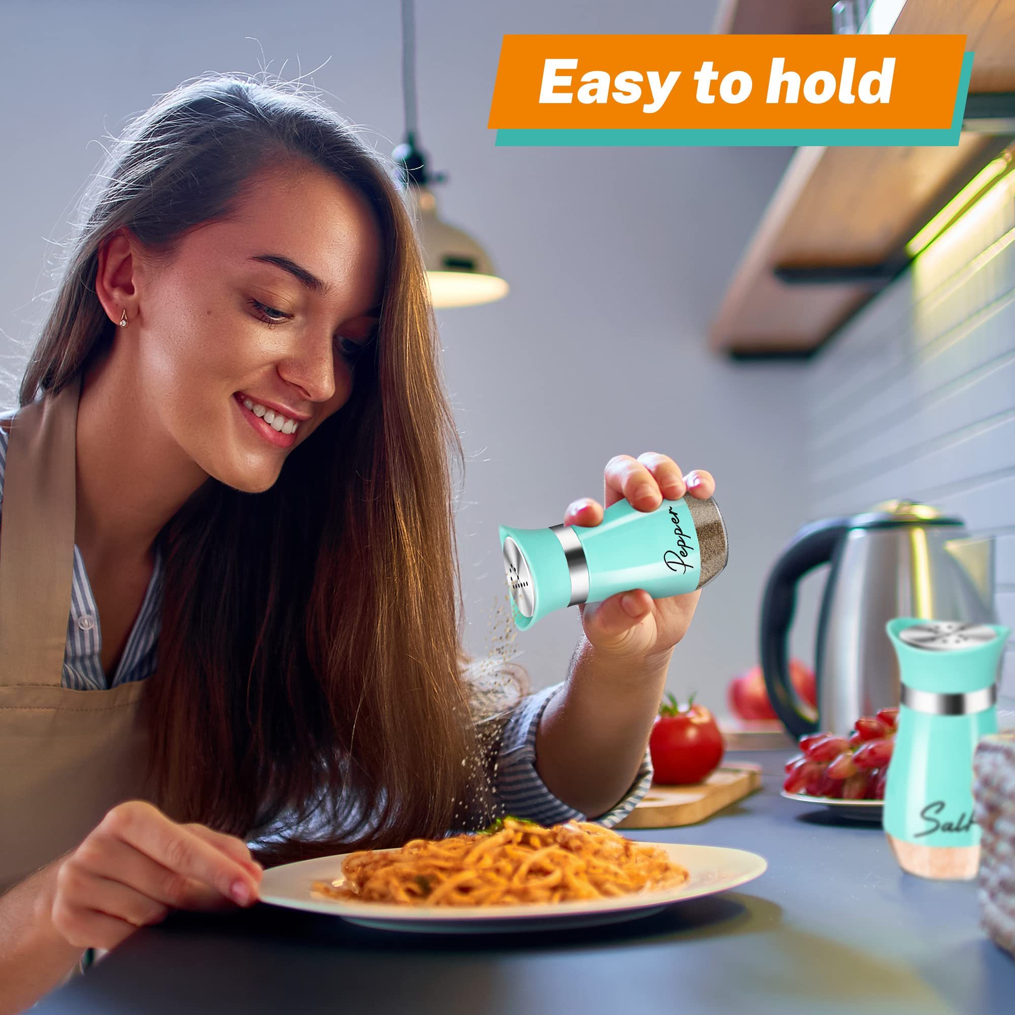 ソルトアンドペッパーシェーカー2個セット 4オンスガラス底ソルトペッパーシェーカー ステンレススチール蓋付きキッチンクッ Temu Japan