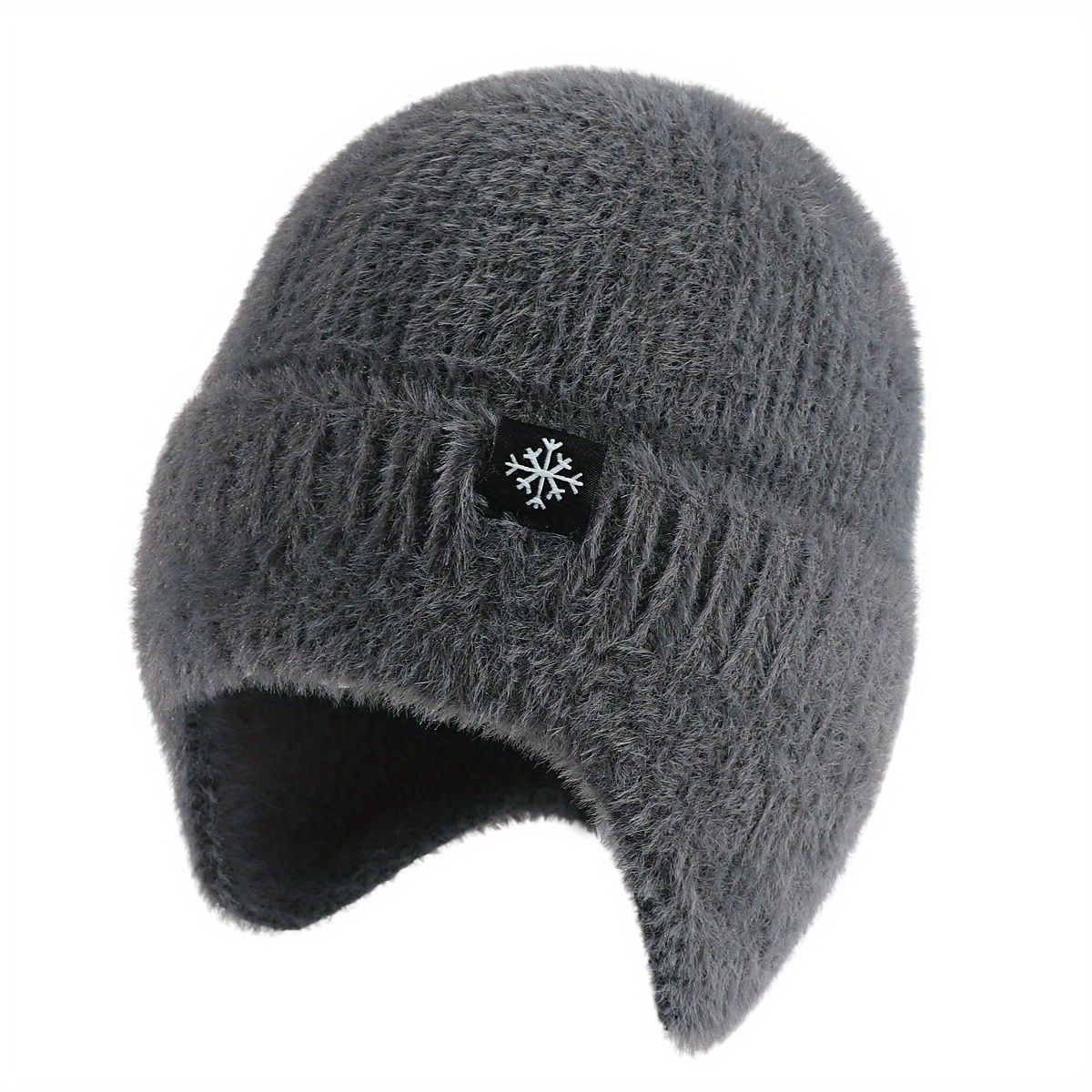 TEMU Beanie Hat Autumn And Winter Hat Men's And Women's Ear Protection Knitted Hat Soft Warm Ski Hat Outdoor Activities Mountaineering Travel