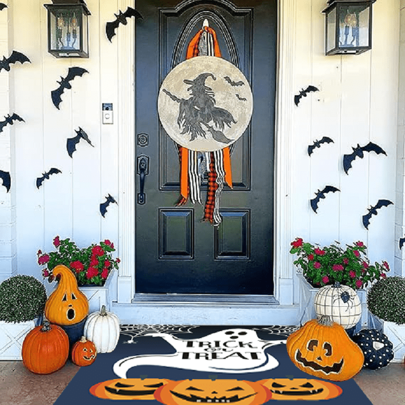 Halloween Pumpkin With Bats Doormat, Indoor Home Front Floor Mats Rugs,  Absorbent Non Slip Kitchen Door Mat Bedroom Bathroom Entrance Holiday  Decoration, Fall Halloween Home Decor - Temu