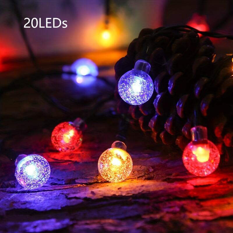 Cadena De Luces 20 bombillas Luz LED 16ft Impermeable Para Exterior Patio  Jardin