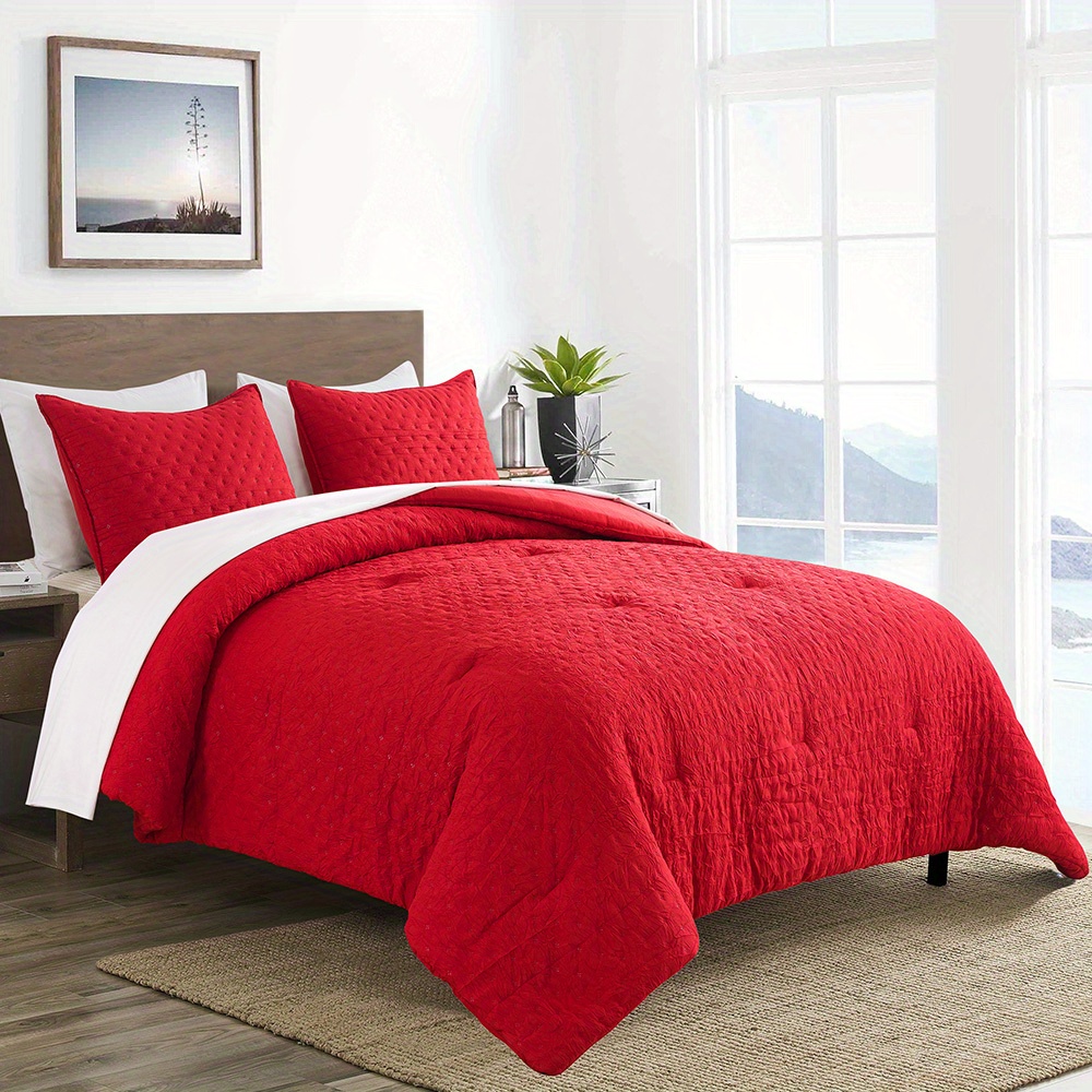 Microfiber Comforter Set All Season Down Alternative Bedding - Temu