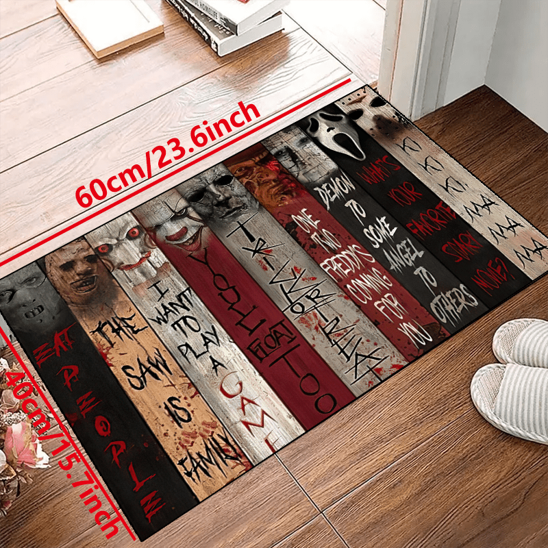  Cool Horror Movie Rugs Thickened Non-Slip Locking Edge Large  Size Customized Area Rug Home Decor Carpets, Cartoon Mats Carpet Decoration  for The Bedroom Living Room Dormitory 24x36 inches, 01 : Home