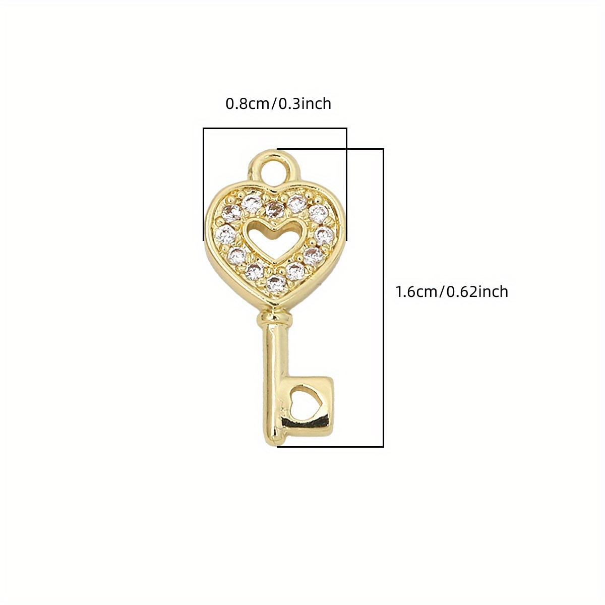 Gold Plated Heart Lock and key Charm Bracelet