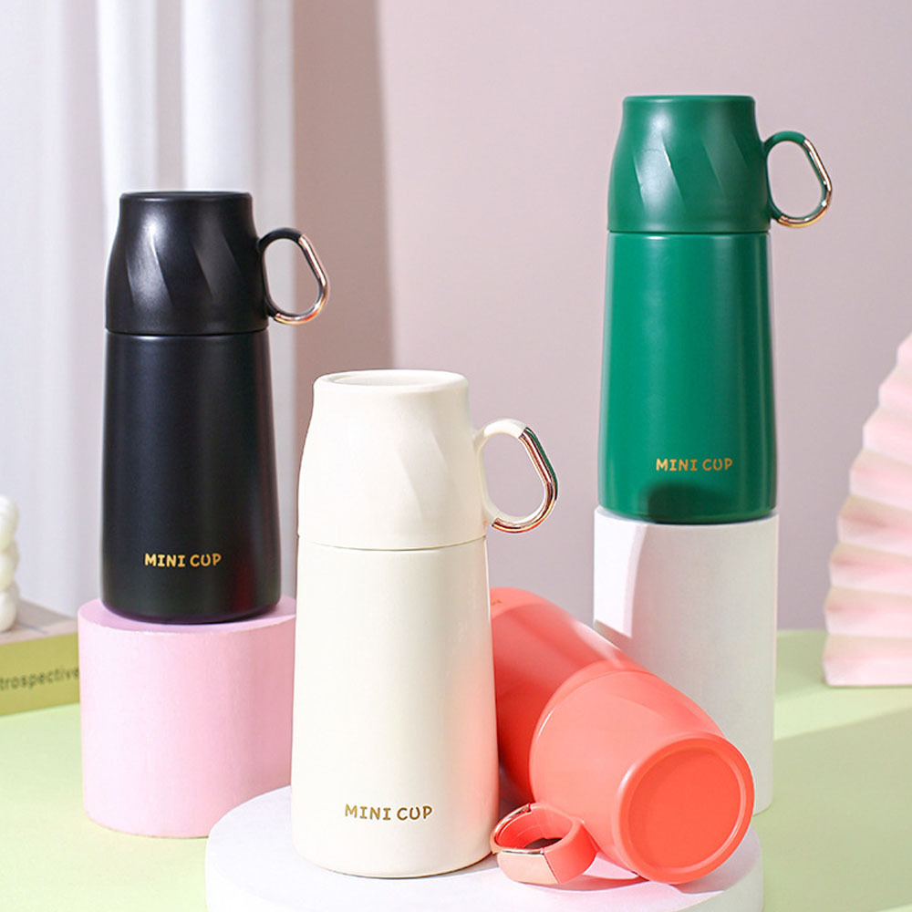 Stainless Steel Vacuum Flask Vacuum Insulated Water Bottle With Cup Lid For Coffee  Hot Drink And Cold Drink Water - Temu