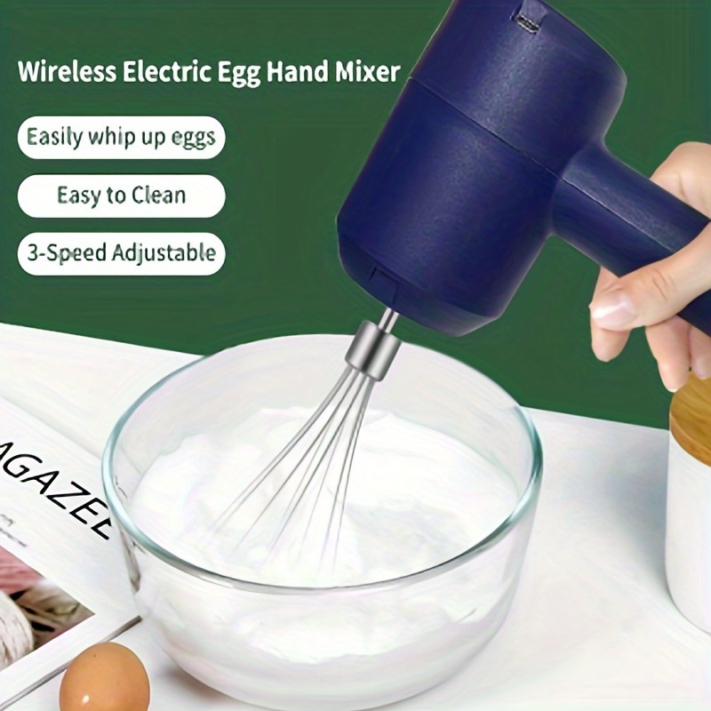 Batidora de mano eléctrica, batidora de mano para huevos con aire  acondicionado, batidor de huevos de acero inoxidable, batidor sin BPA,  accesorio