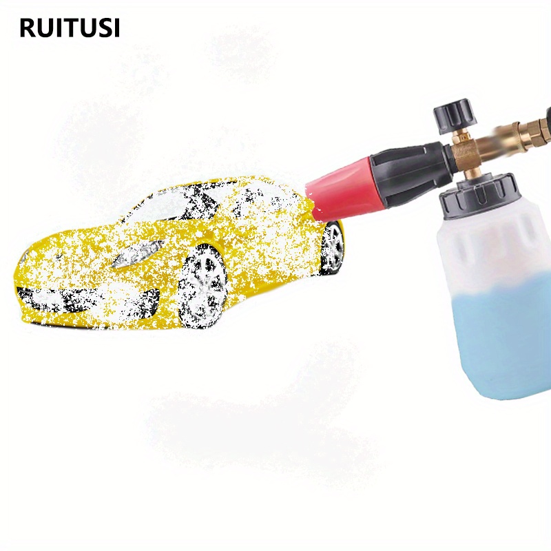 Car Snow Foam Cannon Spray Gun With Bottle High Pressure - Temu