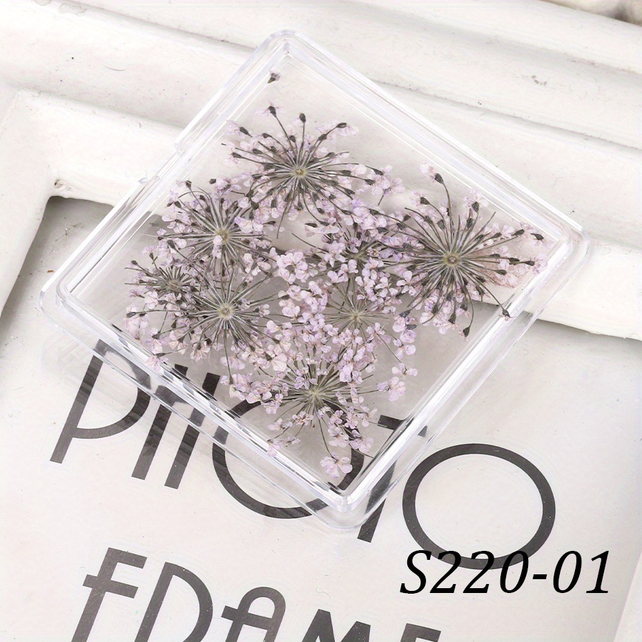 Nail Dried Flowers 3d Natural Dried Flower Nail Art Sticker - Temu