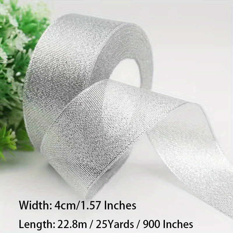 Ribbon 1 inch Grey Ribbons for Crafts Gift Ribbon Satin Solid Ribbon Roll 1 in x 25 Yards