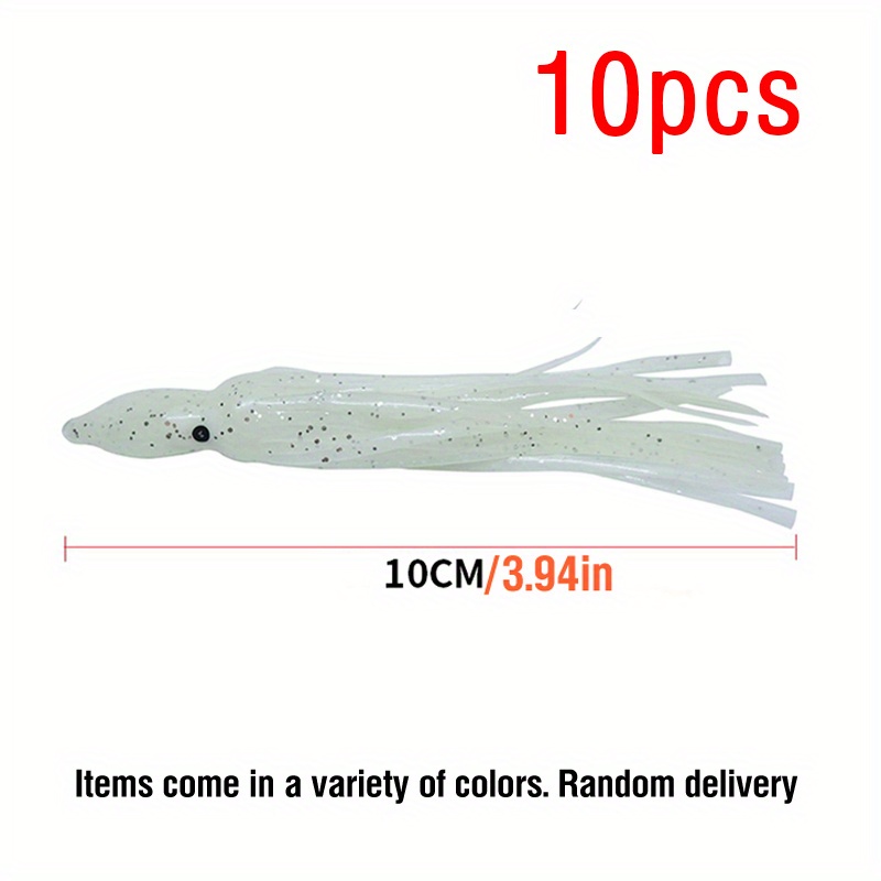 Cheap 10Pcs Mixed Color Soft Luminous Octopus Squid Skirt