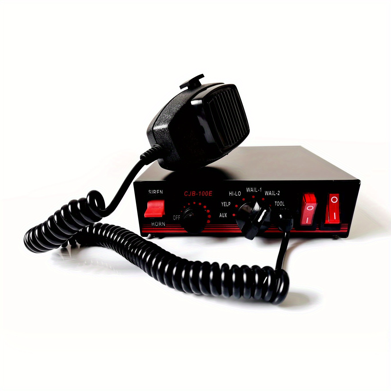 Safego Policía sirena altavoz coche sistema Pa, Dc12v 100w 7 tonos con  cable micrófono de mano altavoz emergencia sirena electrónica