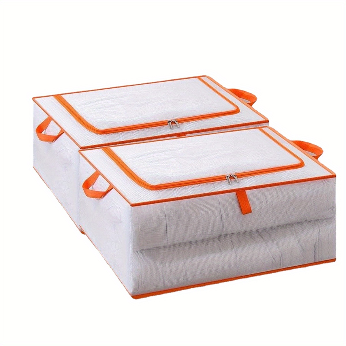 Storage Bag, Storage Box, Large Capacity, Foldable With Reinforced Handle  And Sturdy Zip For Comforters, Blankets, Clothes, Thick And Breathable  Fabric, Breathable Bags - Temu