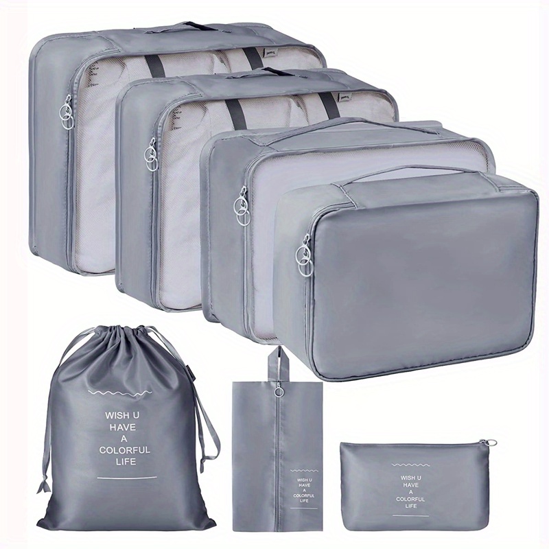 7pcs Set Cubi Imballaggio Viaggio Borsa Portatile - Temu Italy