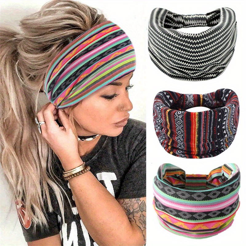 Fashion Hair Accessories Wide Brim Bohemian Yoga Fabric