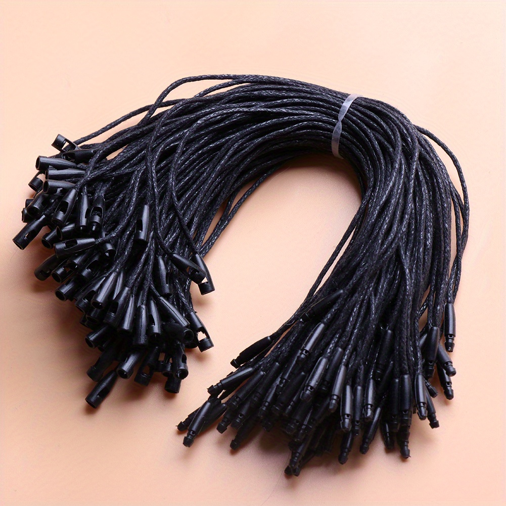 TEMU 200pcs In A Pack High-end Wax Rope Bullet Head Hanging Beads Hanging Rope Hanging Tag Hanging Rope Clothes Hanging Tag Rope Label Rope Clothing