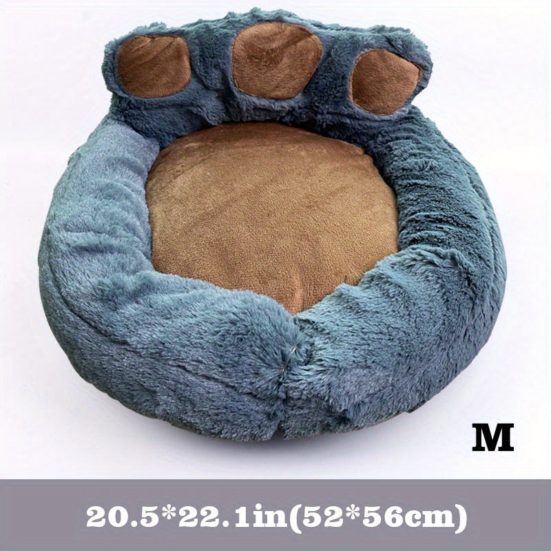 Comfort Soft Plush Dog & Cat Bed with Removable Cushion