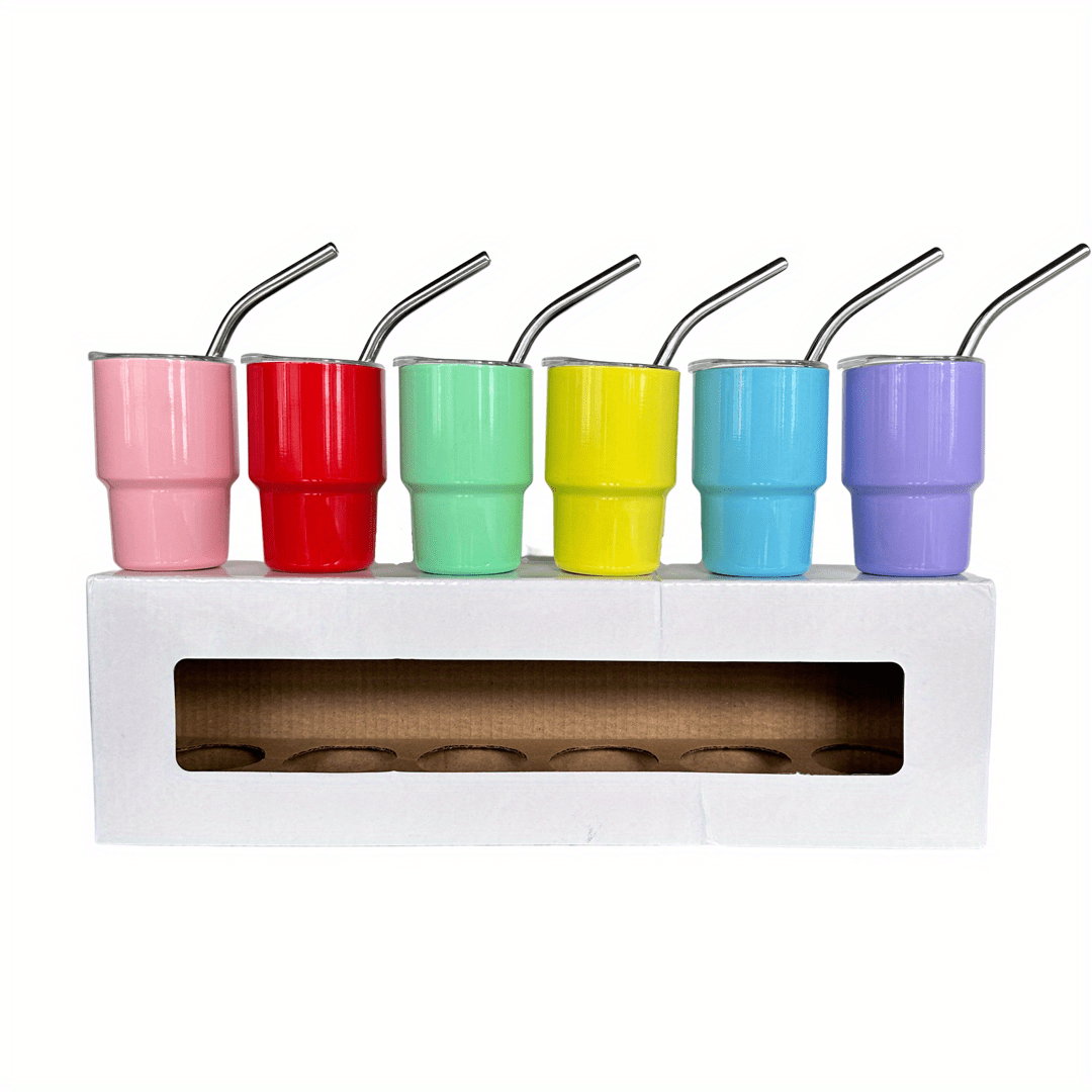 Mini Tumblers With Lid And Straw, Stainless Steel Sublimation