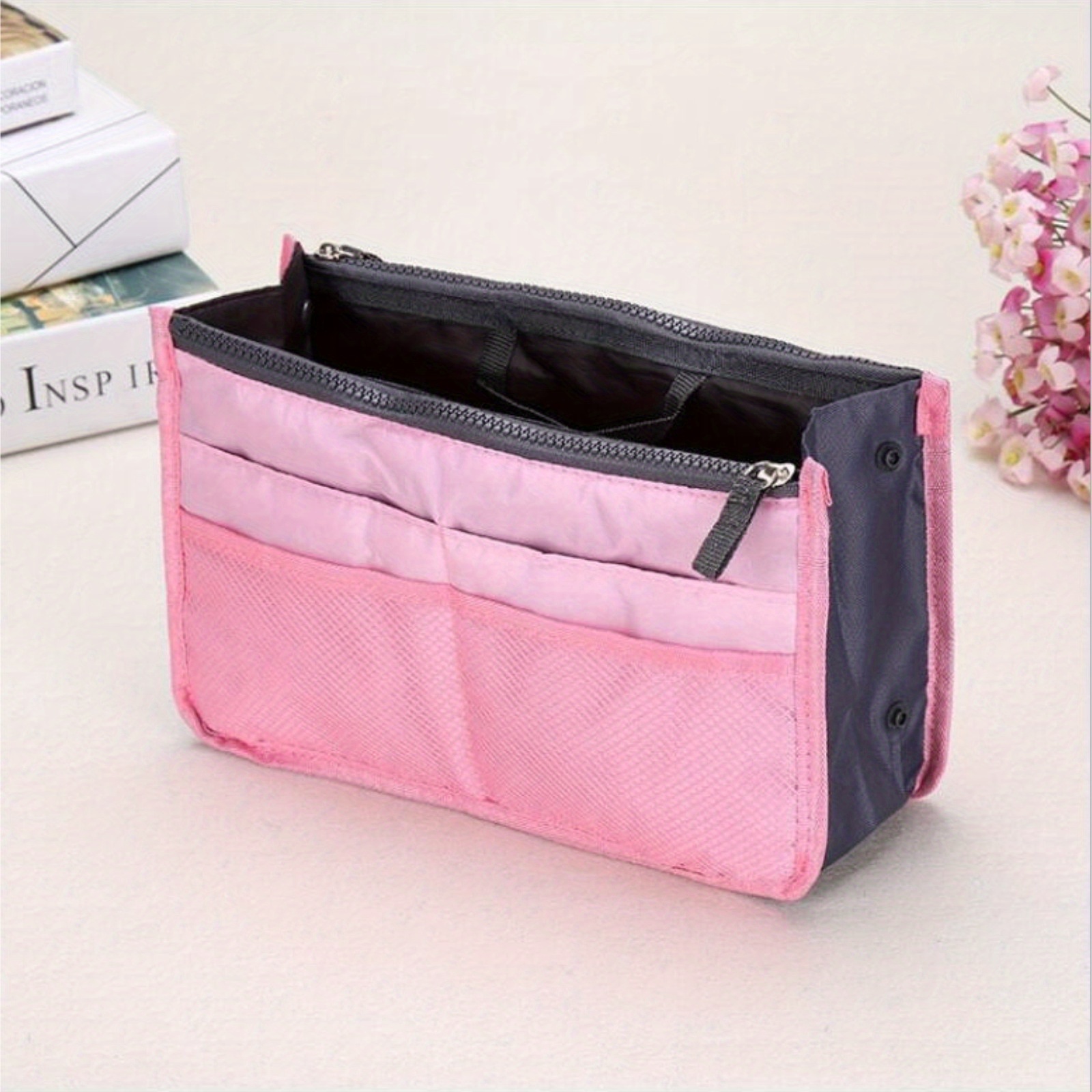 Purse Insert Storage Bag, Versatile Travel Organizer Bag Insert Cosmetic Bag  With Multi-pockets - Temu