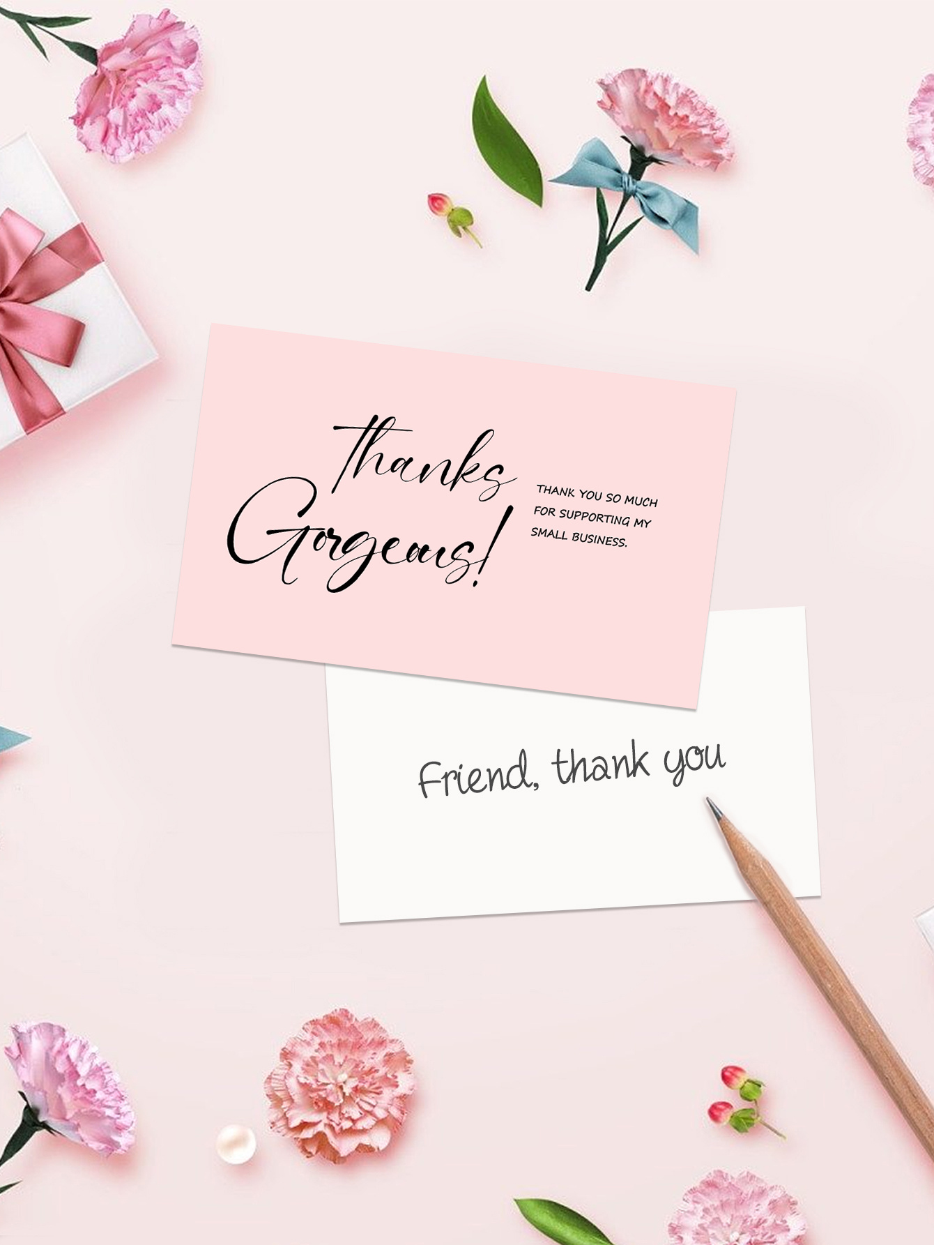 Thank You For Supporting My Small Business Cards Elegant And - Temu