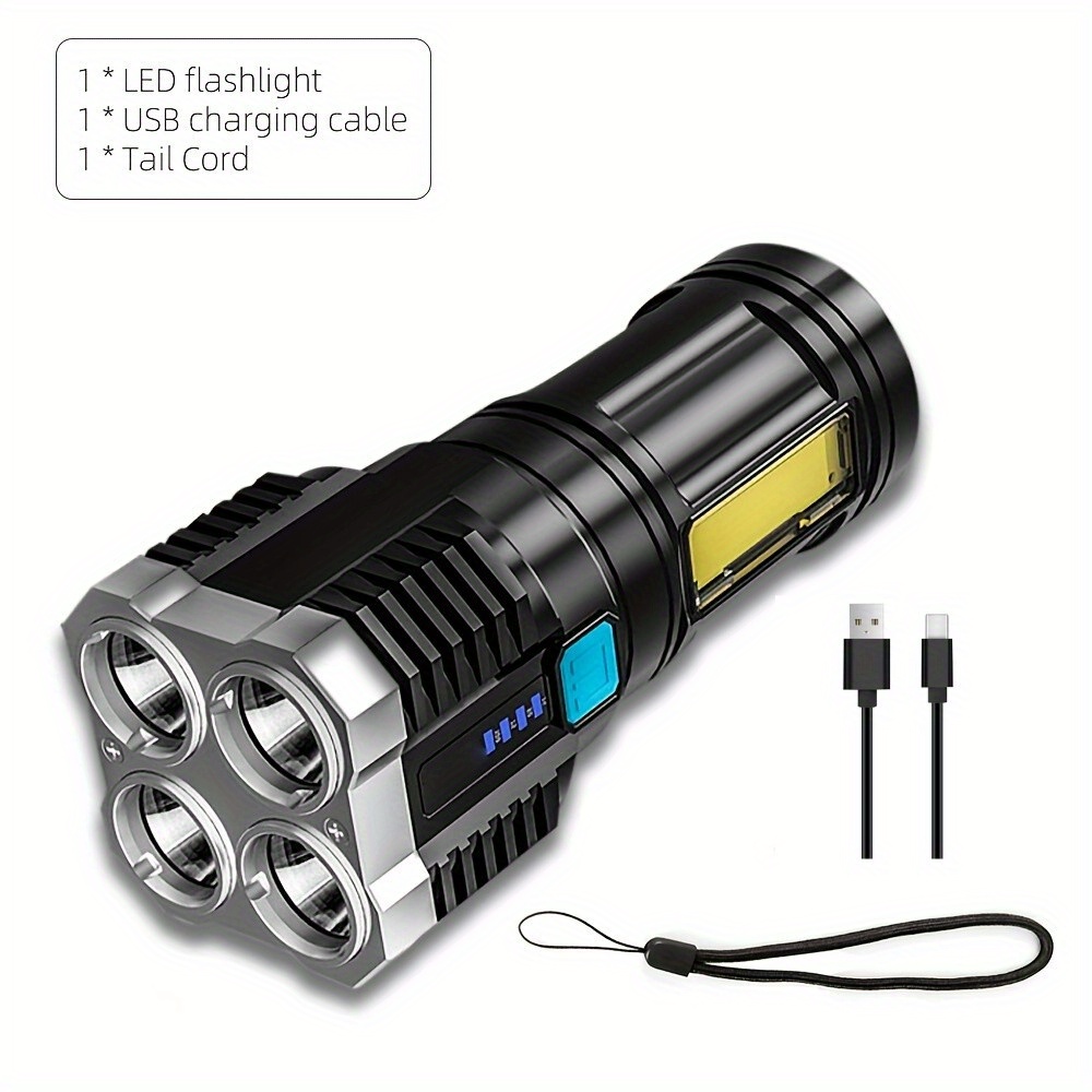 Linterna LED de alta potencia USB recargable potente antorcha de luz de  flash para acampar Hugtrwg Para estrenar