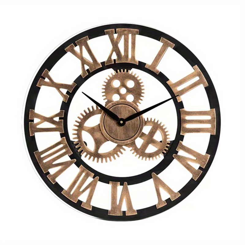 Relojes de Pared Estilo Industrial Reloj Pared de Metal Mecanismo De Vista  2780201496250