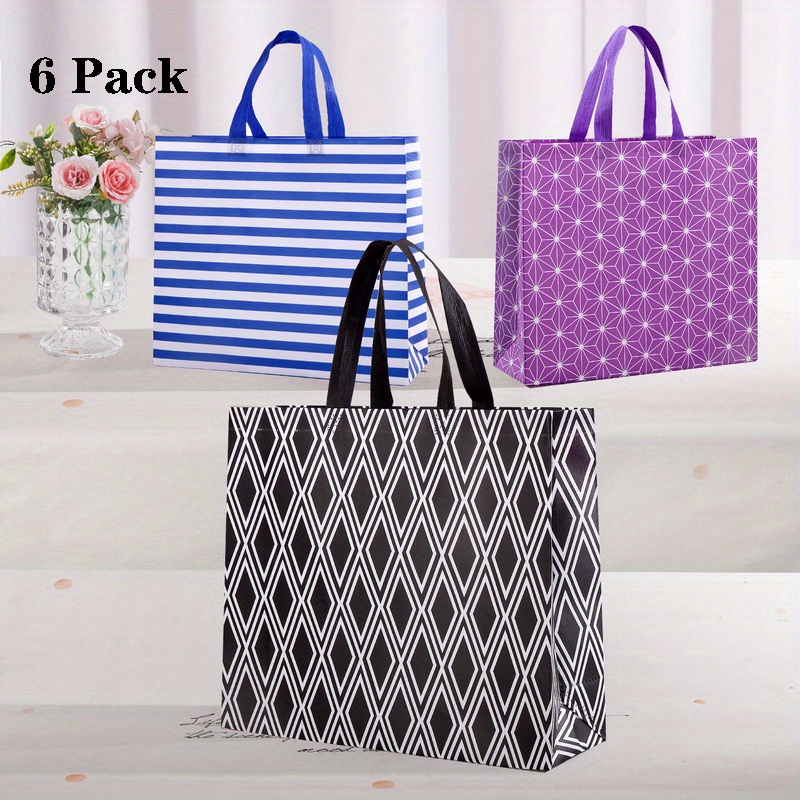 Reusable woven store shopping bags