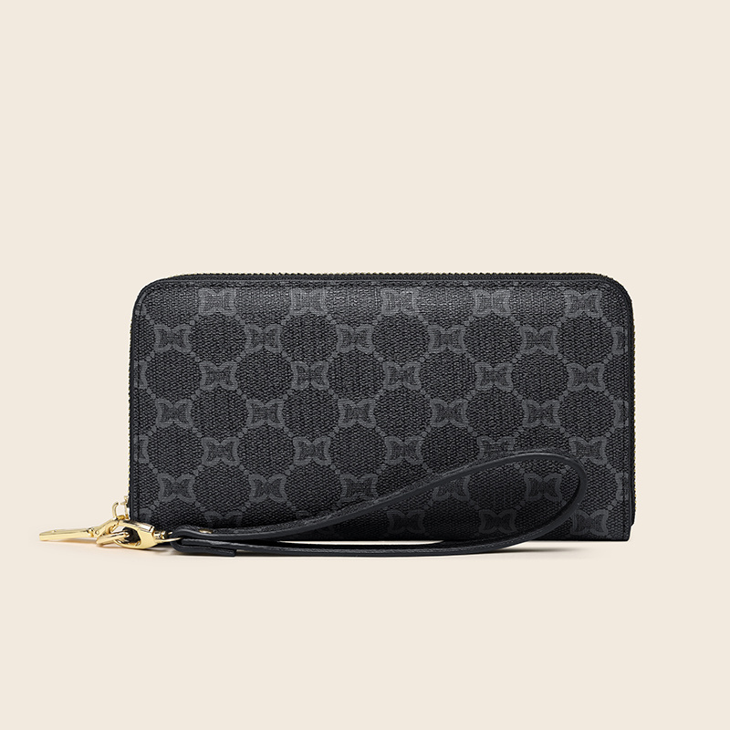 Classic Geometric Pattern Long Wallet, Large Capacity Zipper Around Coin  Purse, Elegant Clutch Purse - Temu Austria