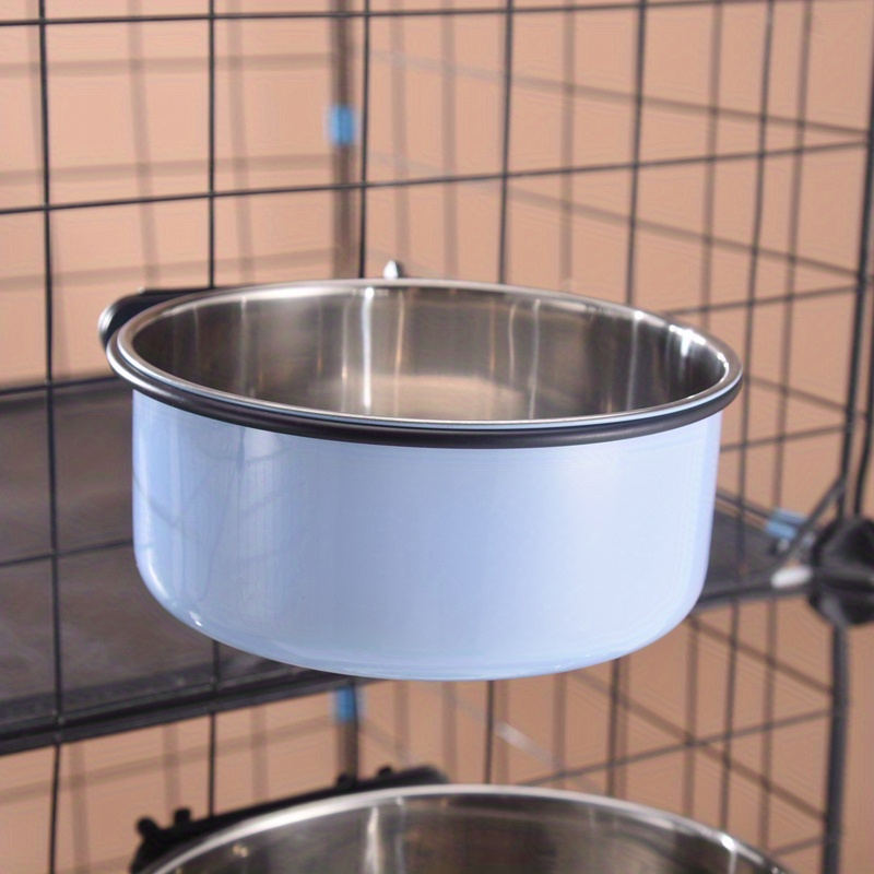 Dog Crate Bowl Hanging Stainless Steel Pet Food Bowl Water Bowl