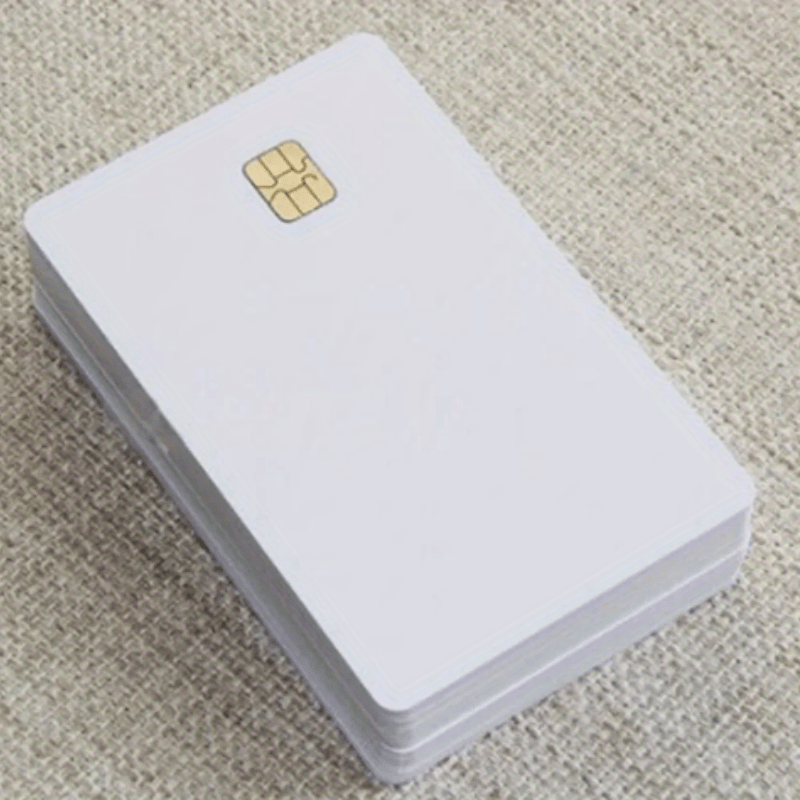 SLE4442 Chip Cards w/HiCo 2 Track Mag Stripe Blank White EMV Chip Cards  with Hi-Co Magnetic Stripe PVC Blank Card Blank Smart Intelligent Card  Contact