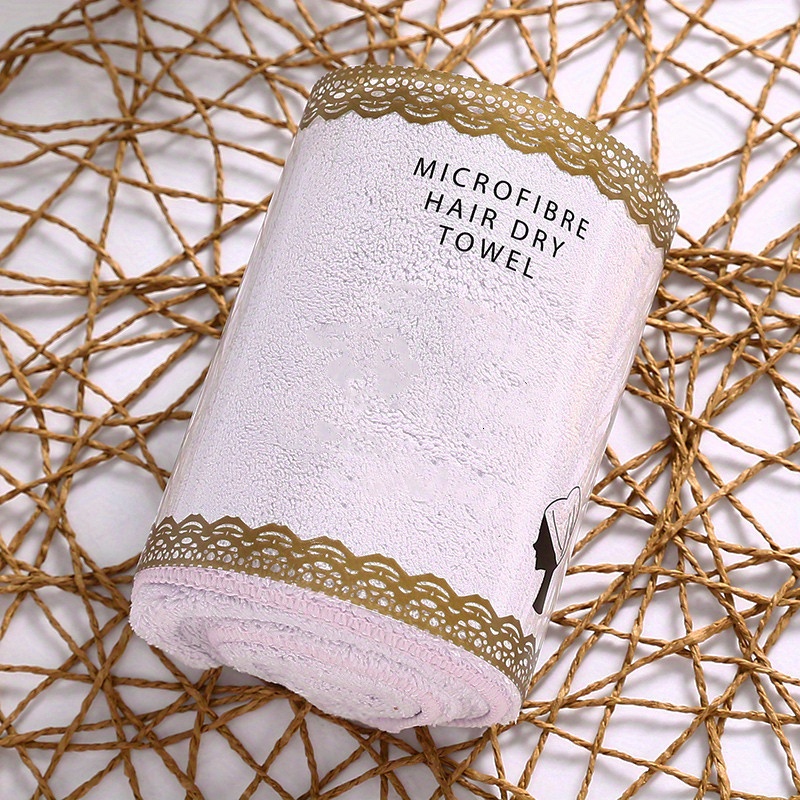 Large Microfiber Hair Towel for Women Quick Drying Bathroom Supplies