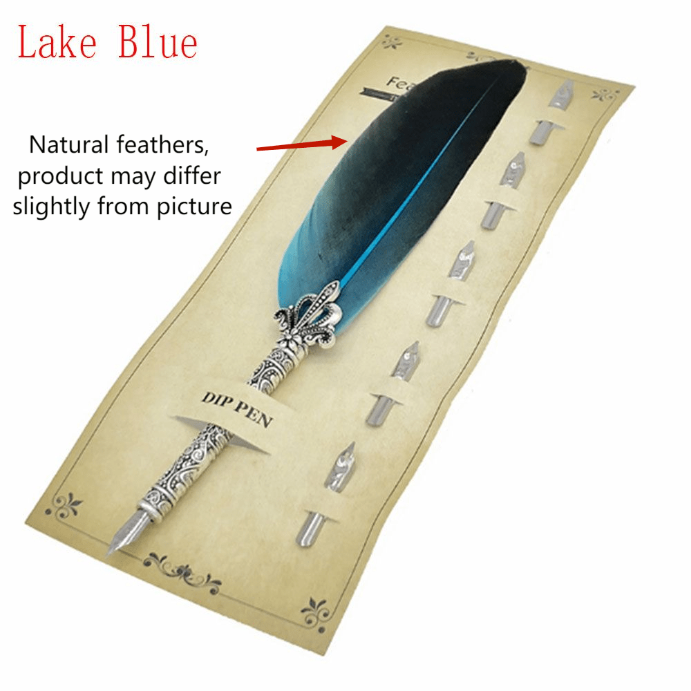 Feather Pen Set with 5 Nibs – Spiritual Landing