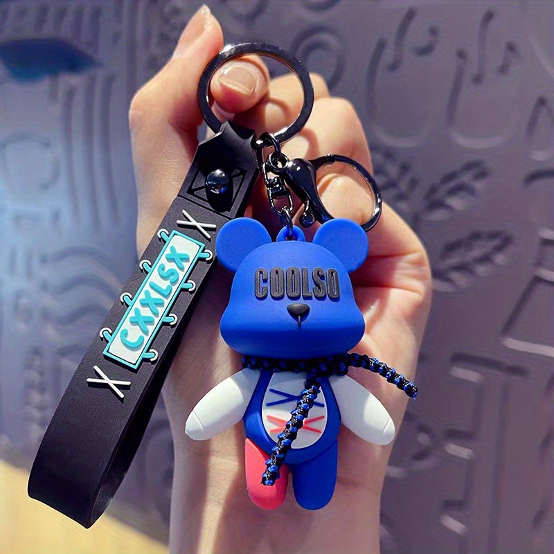 Silicone Cute Bear Keychain, Charm Perfect Gift For Lovers And Toy  Collectors, Unisex - Temu