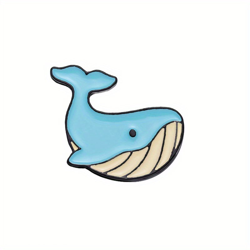 Sea Animal Series Alloy Brooch Cartoon Cute Whale Shark Enamel Pin