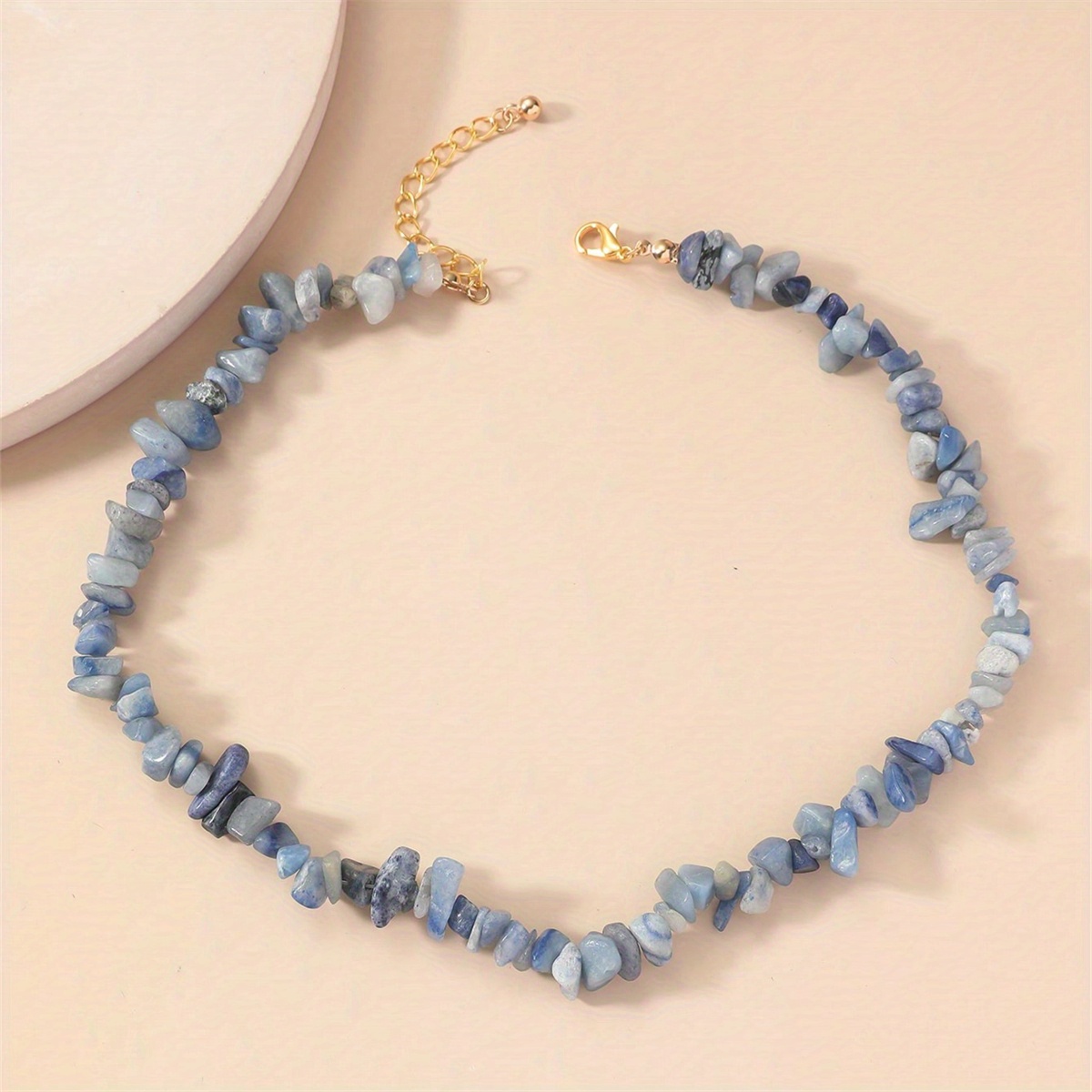 E-shop 1 Vintage Unregelmäßiger Naturstein Herren Choker Halskette