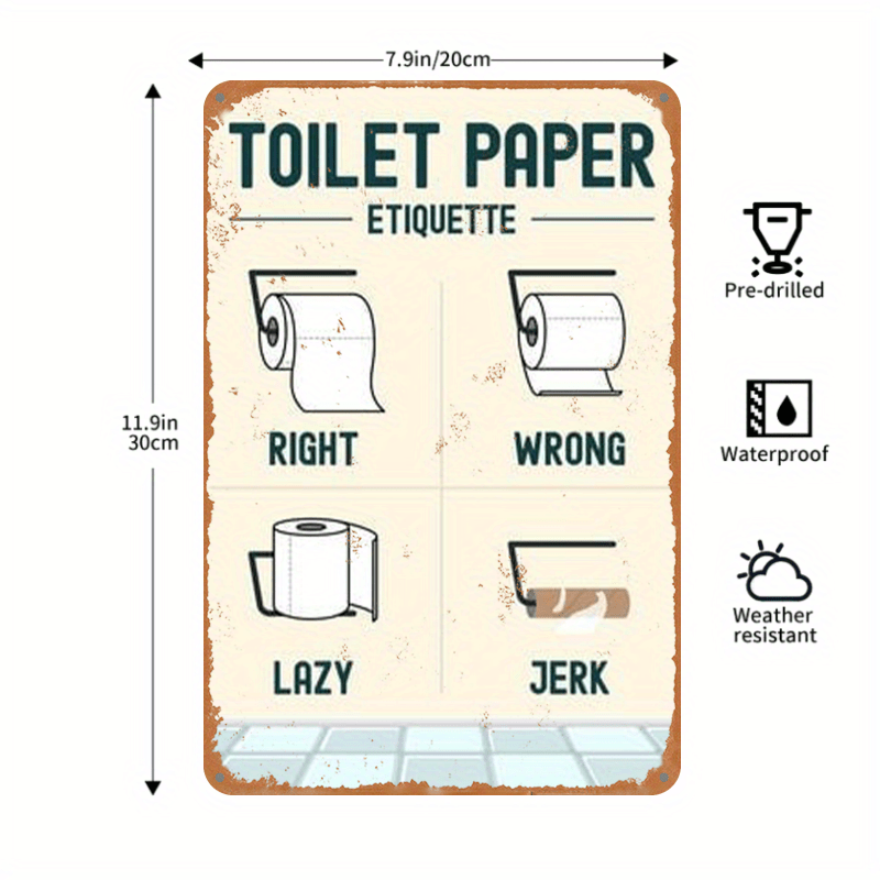 Toilet Paper Etiquette suitable Many Camping Living Temu