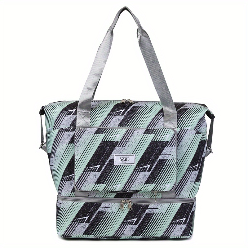 Large Capacity Travel Luggage Bag Niche Pattern Zipper Storage