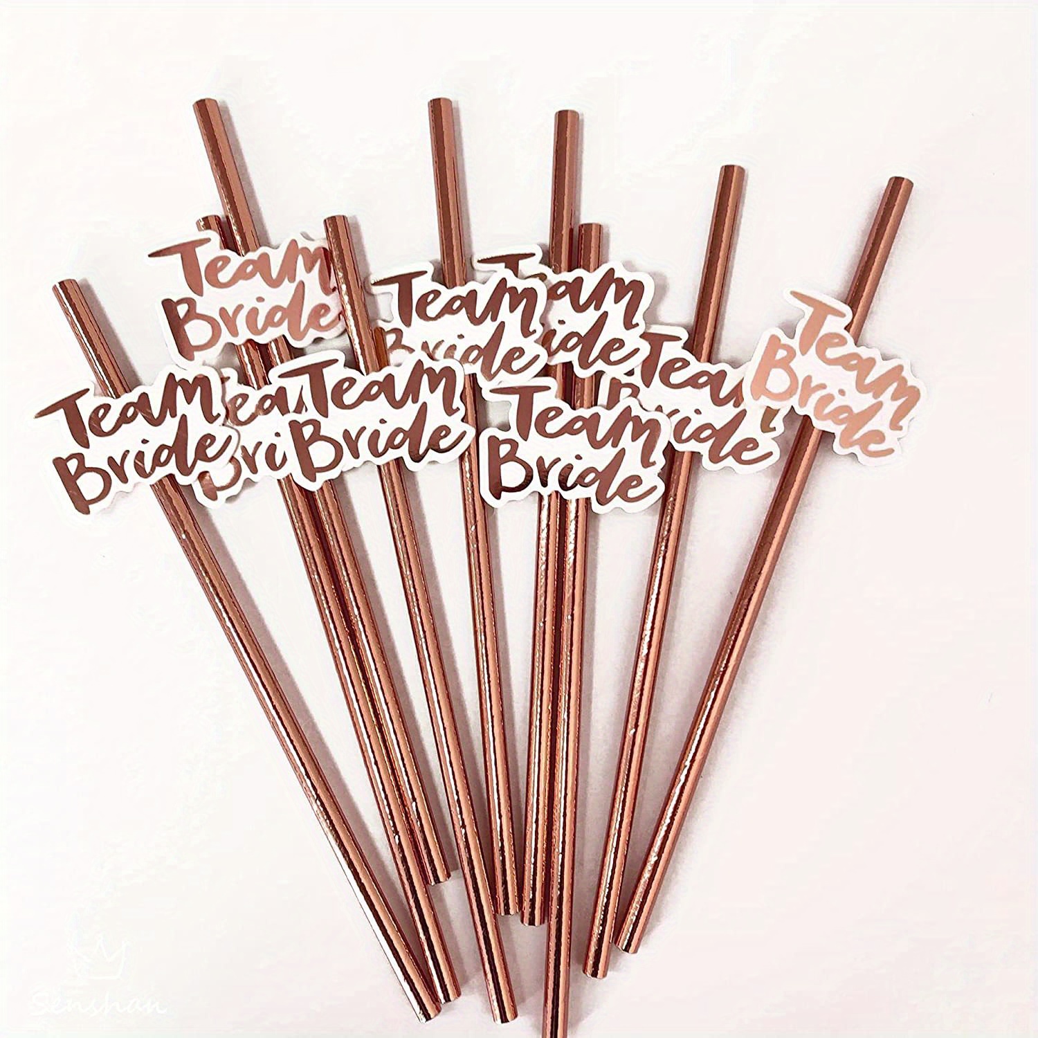 Team Bride Straws