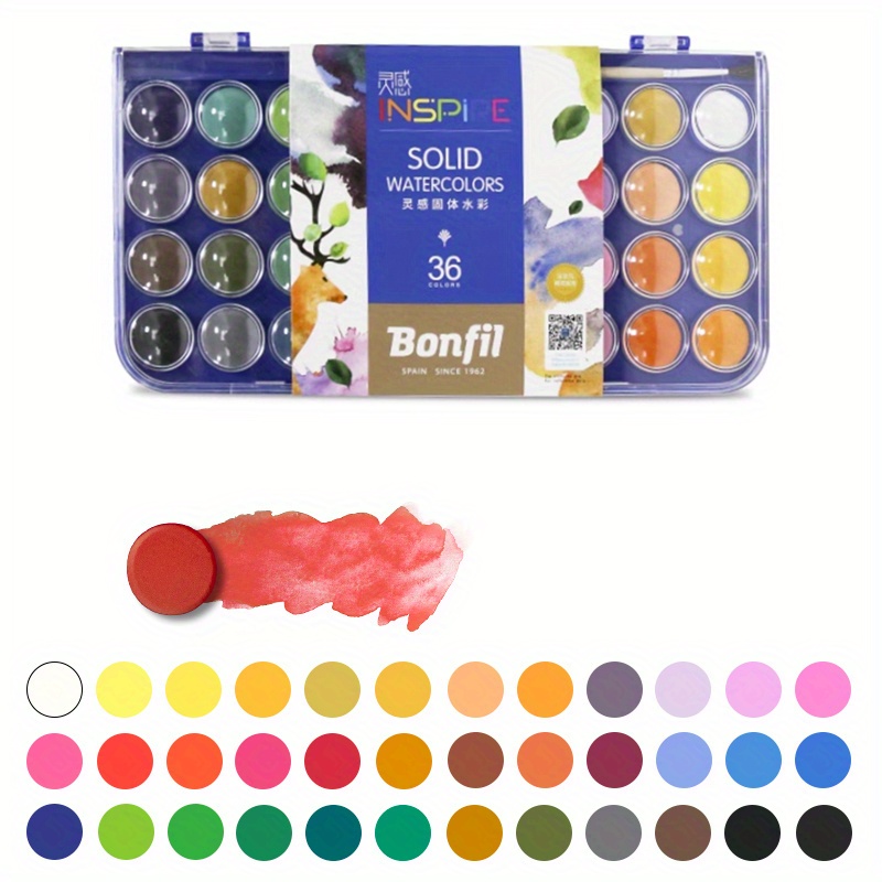 Phoenix 12-color Artist-grade Solid Watercolor Paints Set, Ready-to-use,  High-quality& Special Designed For Outdoor Landscape Watercolor Artists,  Art Students - Temu United Kingdom