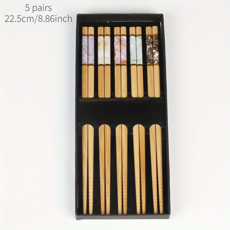 Reusable Wooden Sticks Sushi  Bamboo Sushi Sticks Reusable - Reusable 5  Pairs Set - Aliexpress