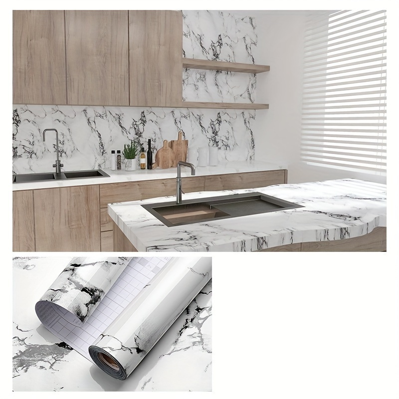 Marble Pattern Waterproof Wall Stickers Table Stickers Heat - Temu