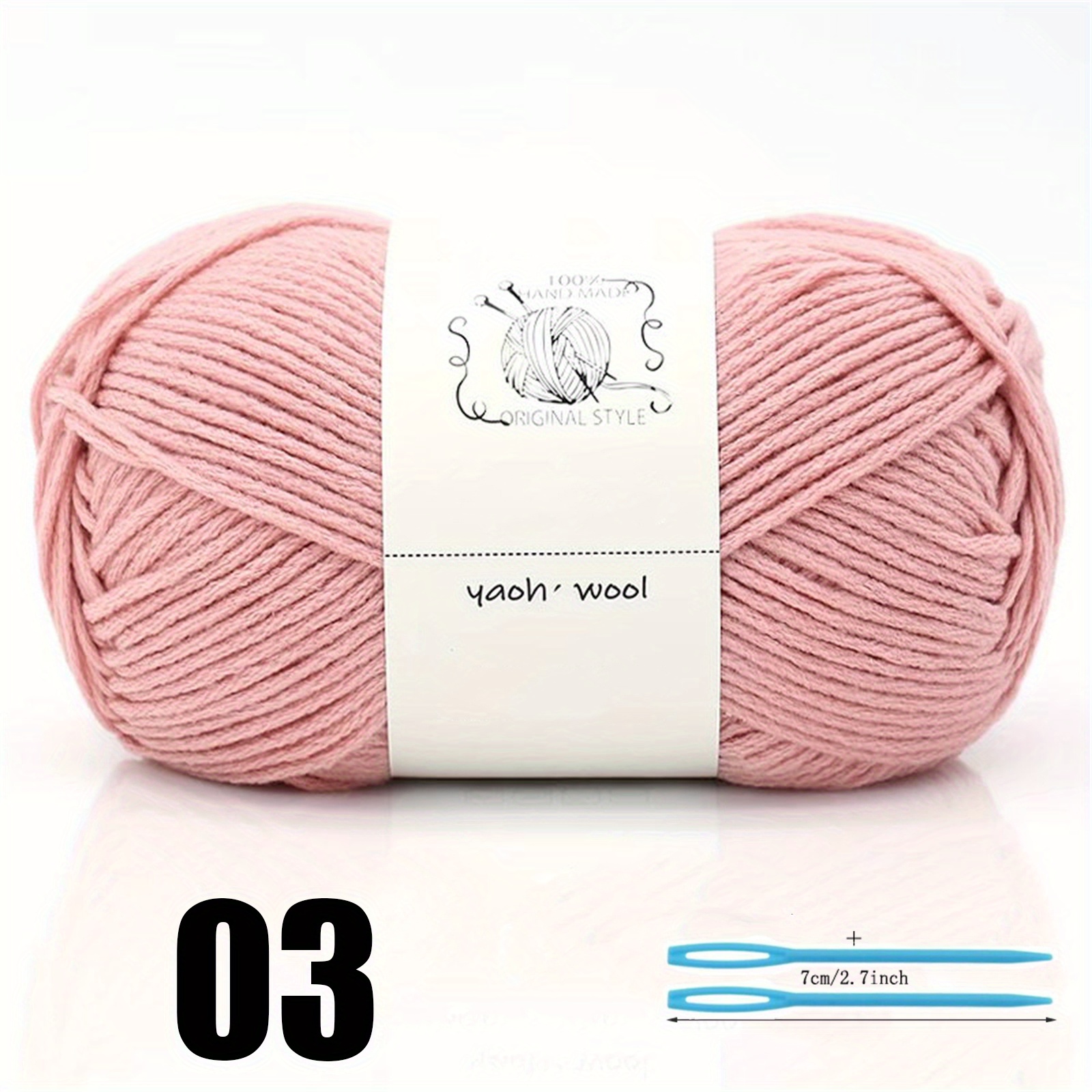 1pc 100g Acrylic 100 00 Yarn For Knitting With 2pcs Random Needles Crochet  Yarn For Sweater Doll Wall Art Yarn, Shop The Latest Trends