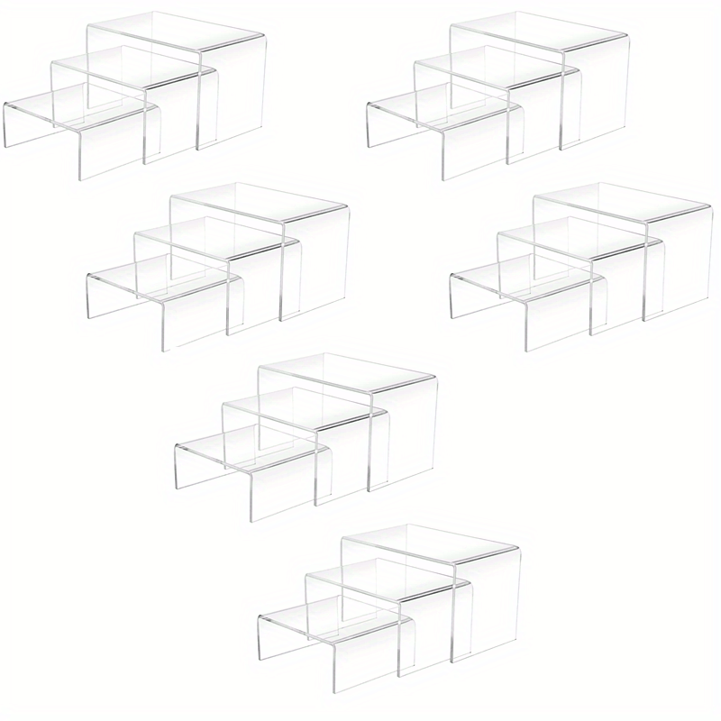 Risers For Display, Square Acrylic Riser Dessert Display, Clear