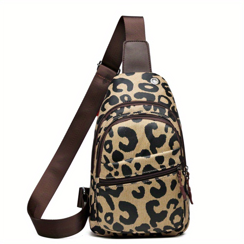 Stylish Multiple Pattern Mini Chest Bag, Light Sling Bag With