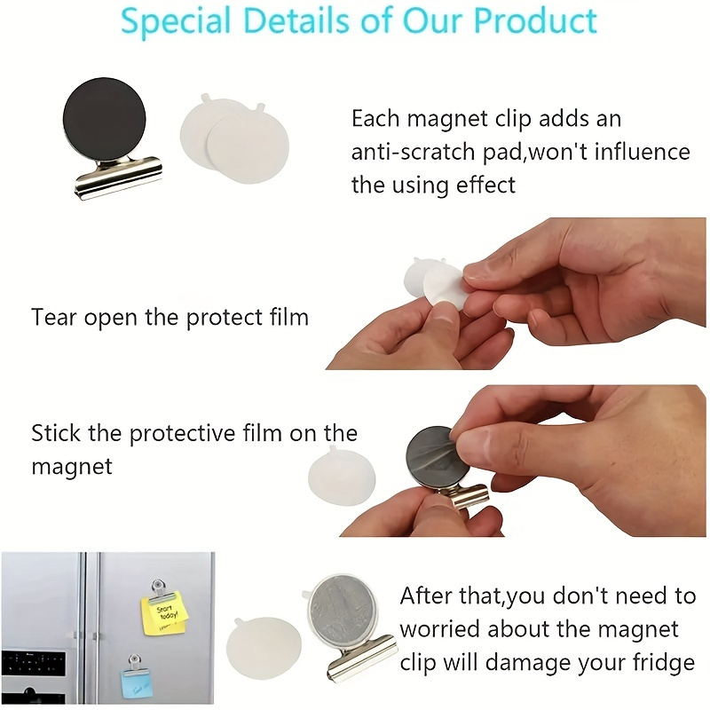 Fridge Magnet Clips, Magnetic Clips For Refrigerator, Strong Fridge ...