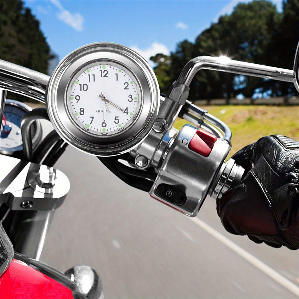 Motorcycle Handlebar Luminous Clock Waterproof Aluminum Timetableused For  Cycle Scooter Modified Watch Moto Accessories