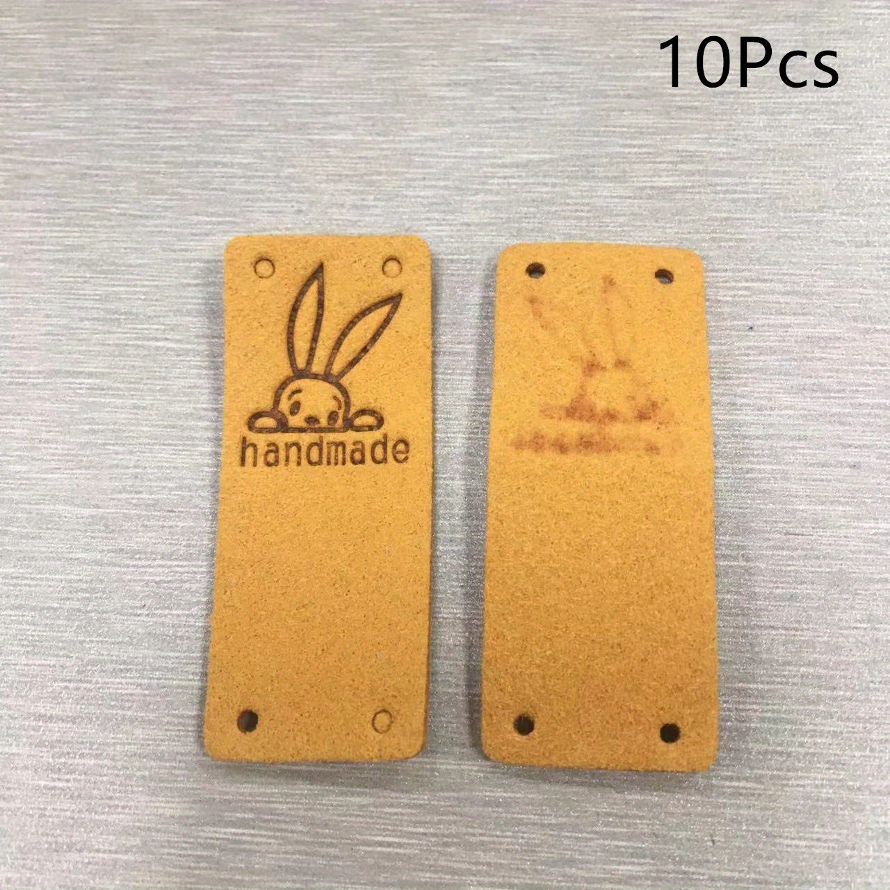 20Pcs Handmade Tags For Handmade Label Kawaii Sewing Leather Tags Rabbit