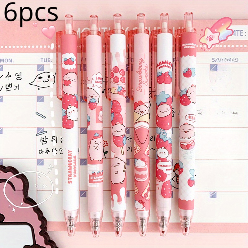TULX 6PCS kawaii pens school supplies stationery cute stationary supplies  cute gel pens school supplies kawaii