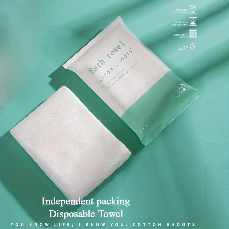 Large Disposable Bath Towels For Camping, Gym, Barber, And More -  Individually Packed And Absorbent - Temu