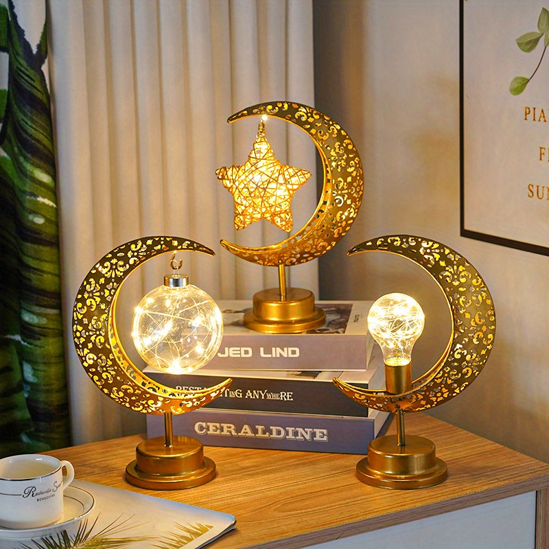 led iron moon lamp round ball lamp star moon lamp holiday details 0