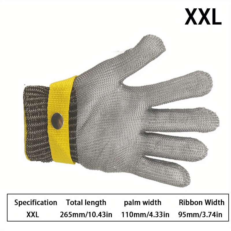 Long Stainless Steel Wire Gloves Food Grade Anti Cutting Meat Metal Iron  Labor Protection Anti Cutting Gloves Level 5